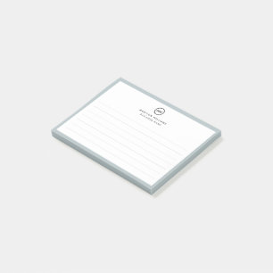 Custome Minimal Monogram Post-it Notes
