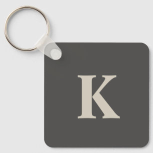 Custome Monogrammed Grey  Keychain