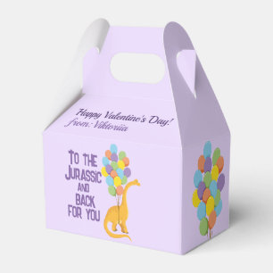 Custome name kids school dino Valentines  Favor Box
