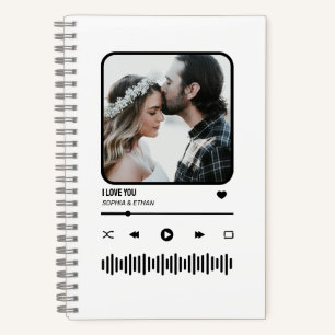Custome Photo Song Playlist Couple Valentine's Day Notebook