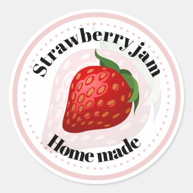 Custome round sticker food product. (Front)