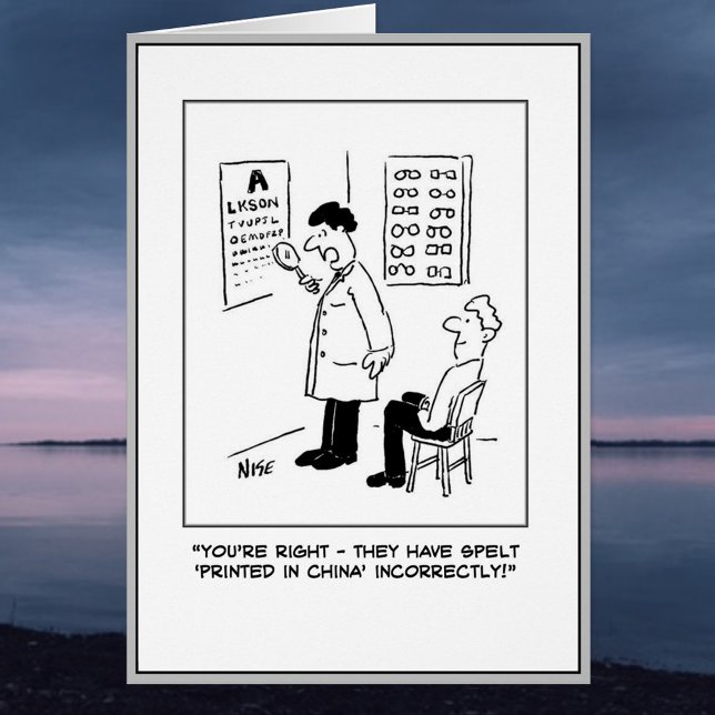 Customer and Optician Cartoon. (Creator Uploaded)