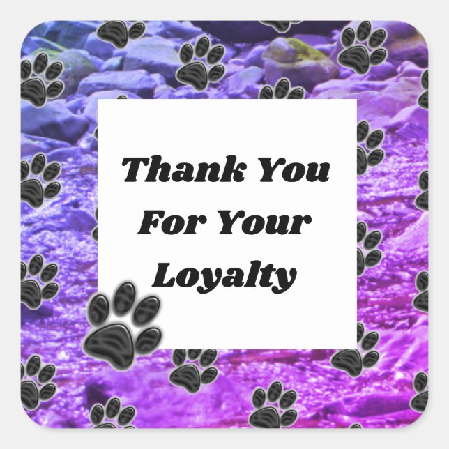 Customer Appreciation Animal Caregiver Thank You Square Sticker (Front)