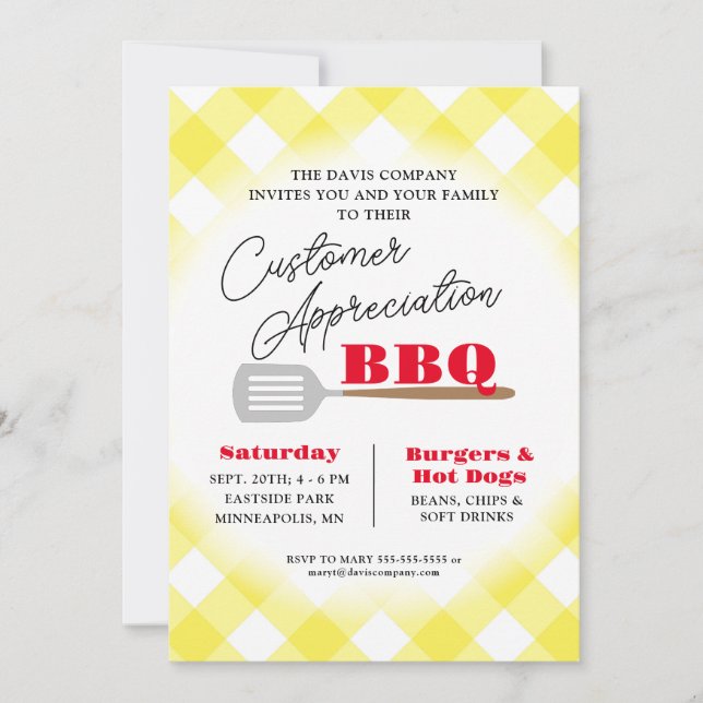 Customer Appreciation BBQ Grilling Event Invitation (Front)