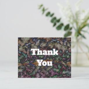 Customer Appreciation Colourful Mosaic Thank You Postcard