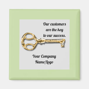 Customer Appreciation Gold Silver Anitque Key Magnet