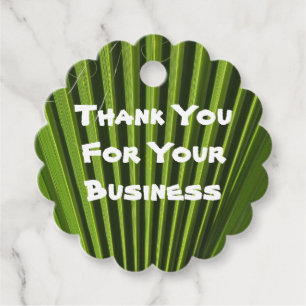 Customer Appreciation Green Palm Leaf Business Favour Tags
