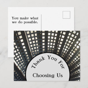Customer Appreciation Minimalist Client Thank You Postcard