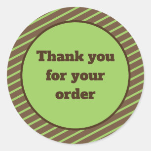 Customer Appreciation Minimalist Striped Thank You Classic Round Sticker