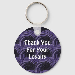 Customer Appreciation Modern Circles Thank You Keychain