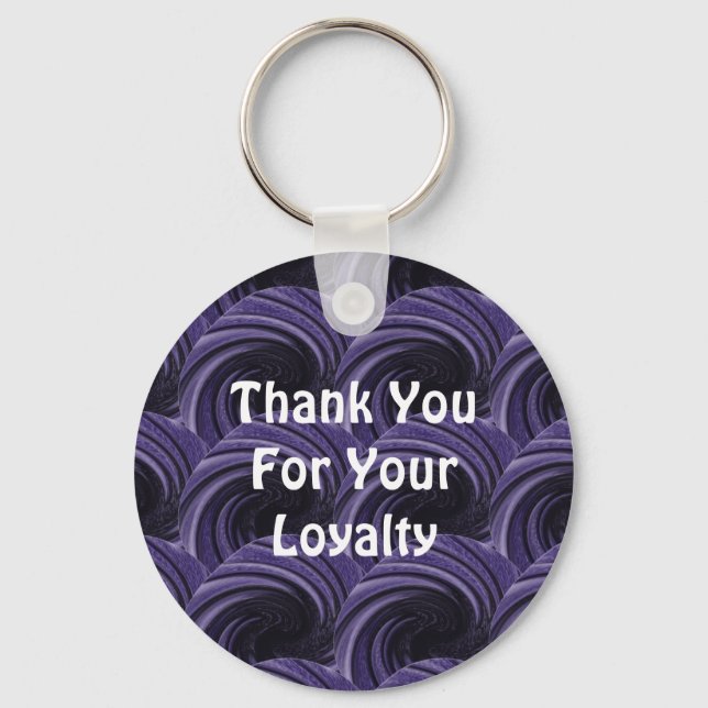 Customer Appreciation Modern Circles Thank You Keychain (Front)