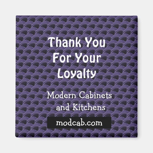 Customer Appreciation Modern Circles Thank You Magnet (Front)