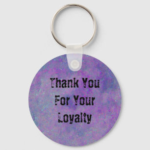 Customer Appreciation Purple Business Promotional Keychain