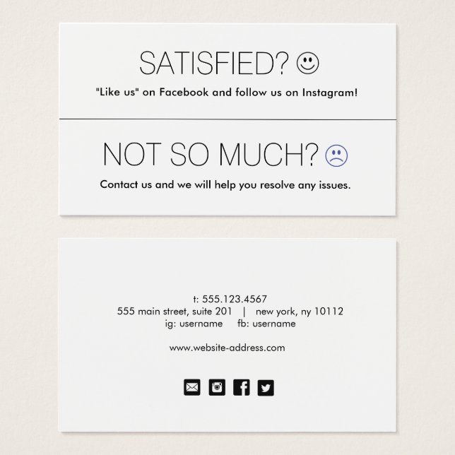 Customer Appreciation Social Media Icons (Front & Back)