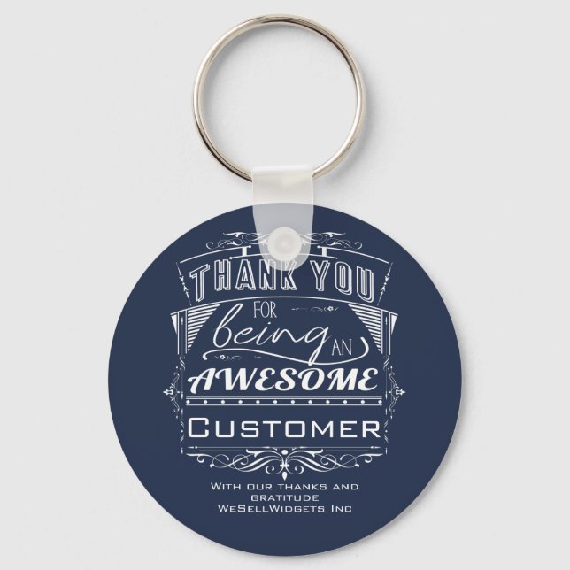 Customer Appreciation Thank You  Keychain (Front)