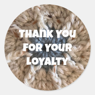 Customer Appreciation Yarn Business Thank You Classic Round Sticker