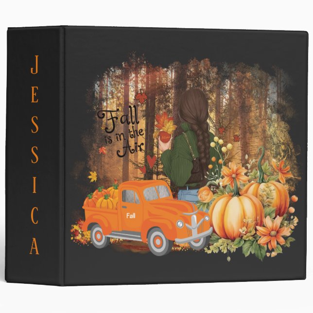 Customer Autumn Vibes, A Car Loaded With Pumpkin Binder (Front/Spine)