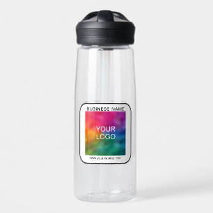 Customer Business Name Logo Url QR Code Modern Water Bottle