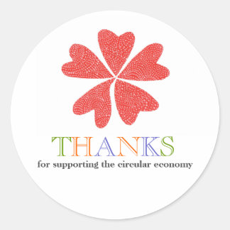 Customer Circular Economy Thank You Classic Round Sticker