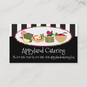 Customer colour canapes appetizers chef catering business card