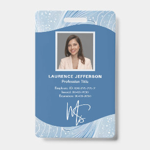 Customer Employee Photo, Qr Code, Logo, Name Badge