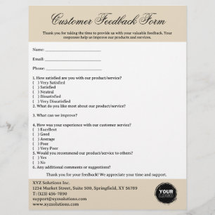 Customer Feedback Form For Business Flyer