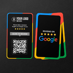 Customer Google Reviews QR Code Business Review Business Card