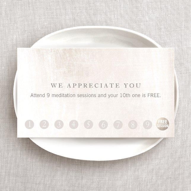  Customer Loyalty 10 Punch White Marble Card (Creator Uploaded)