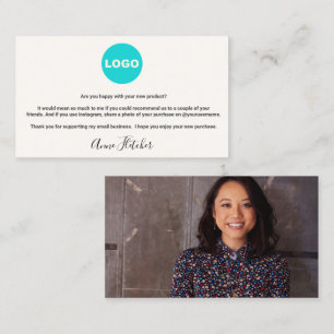 Customer Loyalty and Referral Add Logo Photo  Calling Card