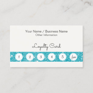 Customer Loyalty Punch Card With Glitter Bar