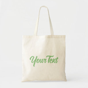 Customer Modern Elegant Sage Green Script Text Tote Bag