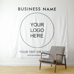 Customer Party Event Seminar Logo Text Backdrop Tapestry