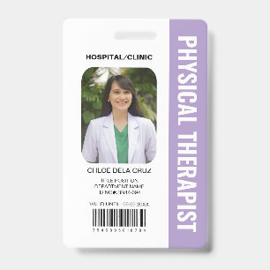 Customer Physical Therapist Medical Staff Purple Badge