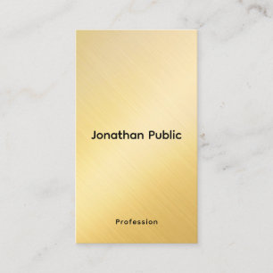 Customer Professional Template Elite Faux Gold Business Card