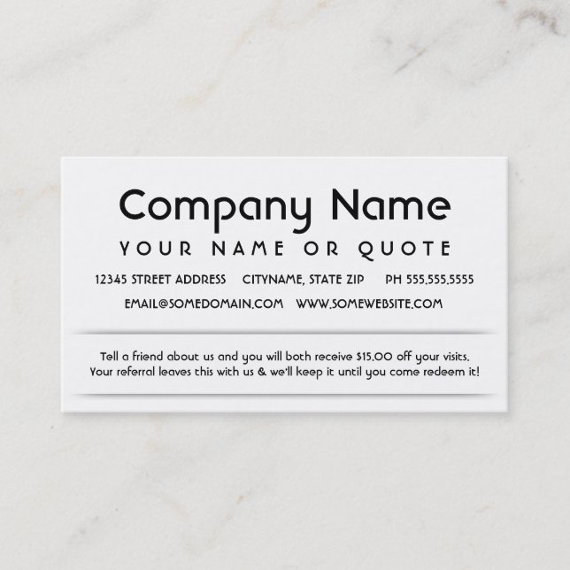 customer referral appreciation card (Front)