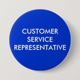 CUSTOMER SERVICE 3 INCH ROUND BUTTON