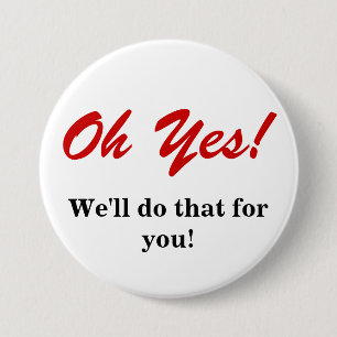 Customer Service 3 Inch Round Button