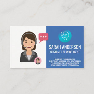 Customer Service Agent   Phone Operator Business Card
