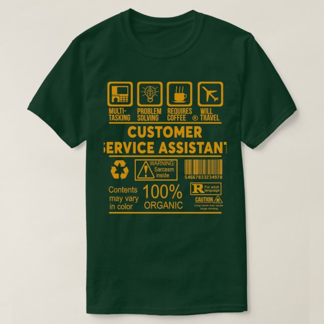 CUSTOMER SERVICE ASSISTANT NICE DESIGN 2017 T-Shirt (Design Front)