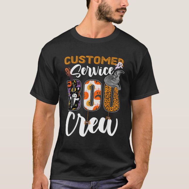 Customer Service Boo Crew Halloween Matching Speci T-Shirt (Front)
