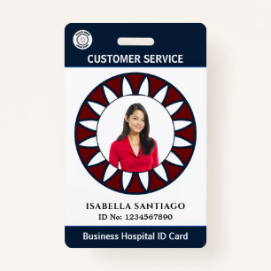 Customer Service Employee Photo Business Custom  Badge