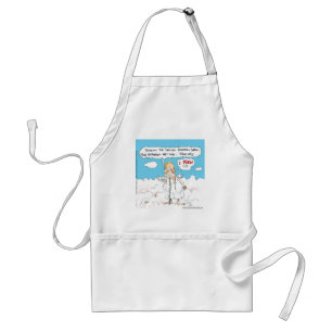 Customer Service In Heaven Funny Cards Mugs Gifts Standard Apron