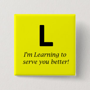 Customer service Learner badge 2 Inch Square Button