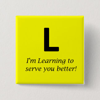 Customer service Learner badge 2 Inch Square Button