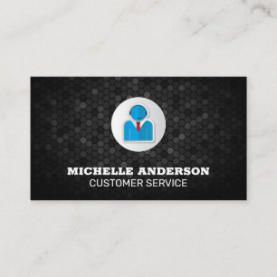 Customer Service Logo   Corporate Business Card