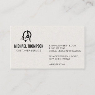Customer Service Rep Logo Business Card