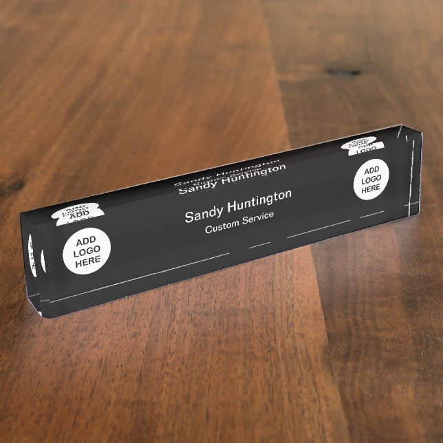Customer Service Rep With Logo Template Nameplate (Side)