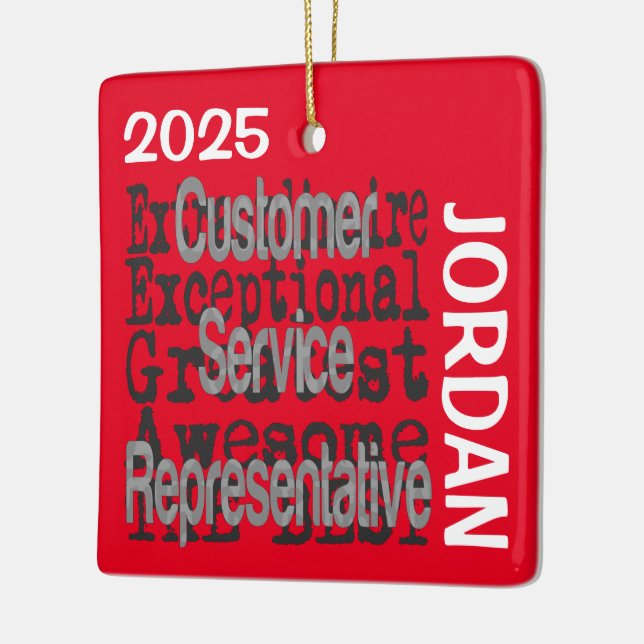 Customer Service Representative Extraordinaire Ceramic Ornament (Left)
