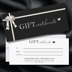 Customer specific Business Gift Certificate