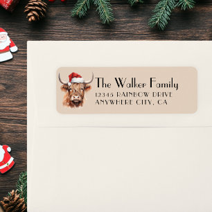 Customer Specific, Christmas Cow with Santa Hat
